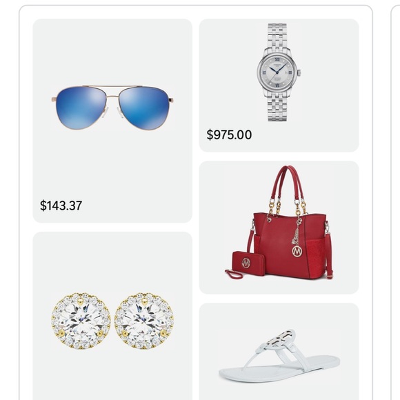 ~Michael Kors-Esque Red Tote Bag & Wallet Set w/Gold Tone “M” Hardware~ - Picture 11 of 14